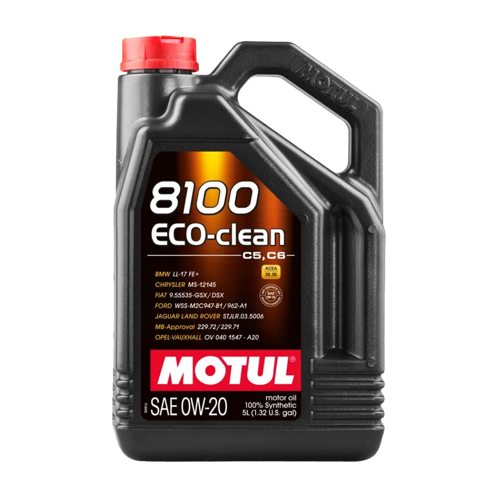 5l Bottle of Motul 0W20 Engine Oil
